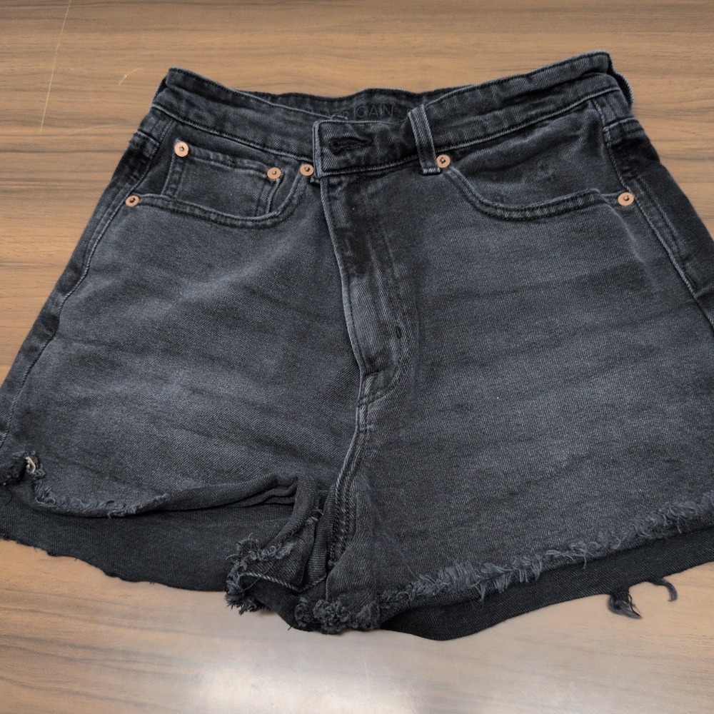American Eagle Shorts Womens 6 Highest Rise 90s Boyfriend Fray Hem Stretch Denim